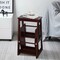 Portable Folding Step Stool Solid Pine Wood Lightweight Step Ladder for Home & Office
